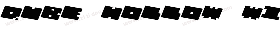 QUBE HOLLOW WIDE ITALIC字体转换